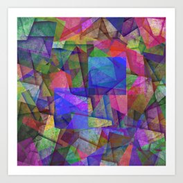 Pieces Of colour - Abstract, colour fragments Art Print