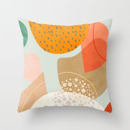 mid century modern abstract design III Throw Pillow