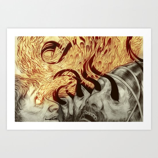 Elisha Blinds Arameans Art Print