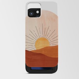 Abstract terracotta landscape, sun and desert, sunrise #1 iPhone Card Case