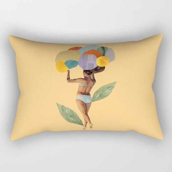 i walk out in the flowers and feel better Rectangular Pillow