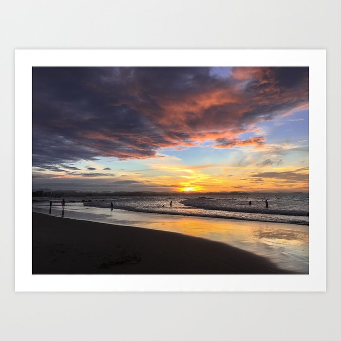 Sunset Over Rainbow Bay Art Print