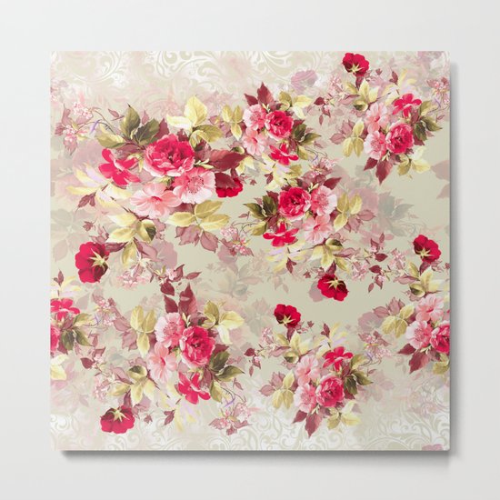 Vintage Roses Metal Print
