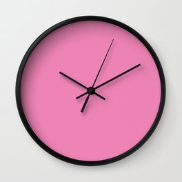Palm Beach Preppy Hibiscus Pink Wall Clock