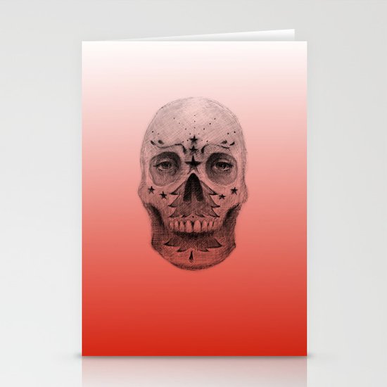 #34 - Christmas Tree Sugar Skull Stationery Cards