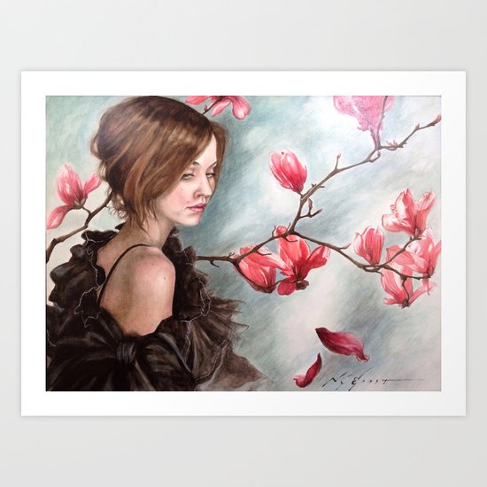 Magnolias Art Print
