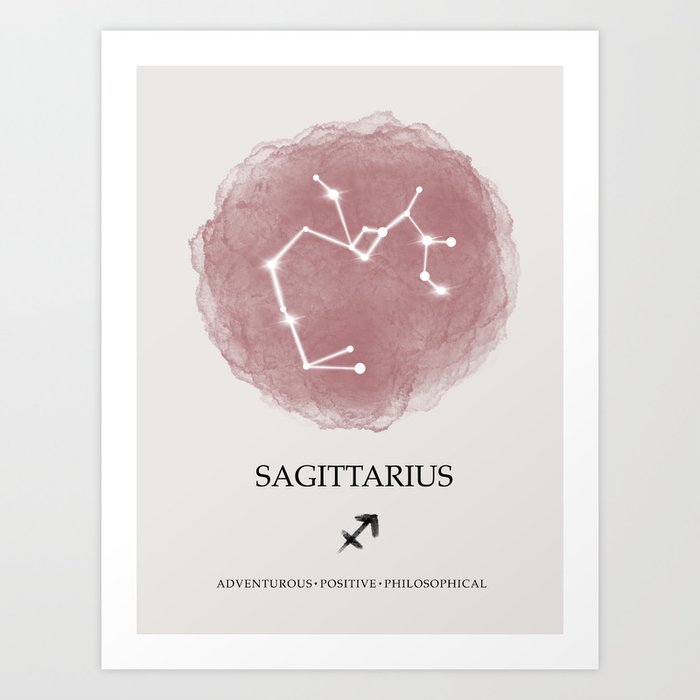 Sagittarius Blush Pink #11 Art Print