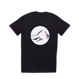 Purple Silence Mountain Range T Shirt
