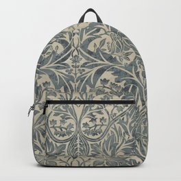 William Morris Vintage Bluebell Blue Sea Green Vellum Backpack | Design, Style, Vintage, Print, Flowers, Classic, Williammorris, Antique, Home, Elegant 