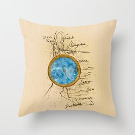 Jin's Compass (Rebel of the Sands) Throw Pillow