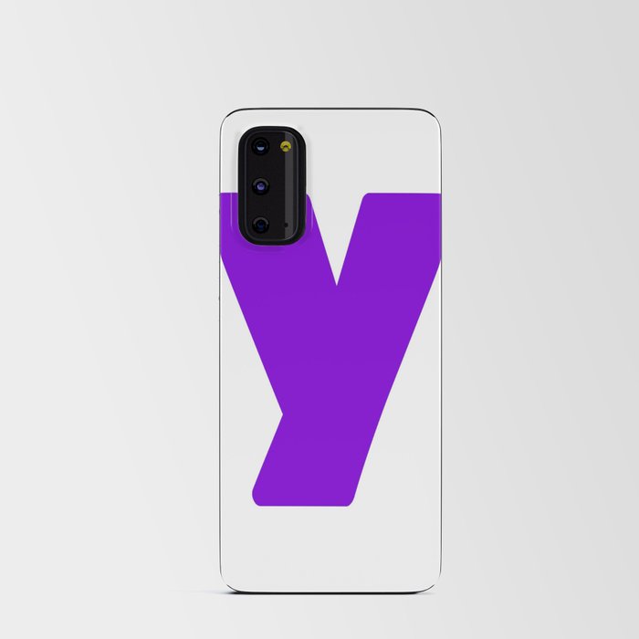 y (Violet & White Letter) Android Card Case