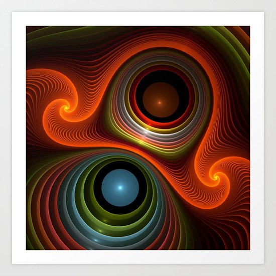 round and colorful Art Print