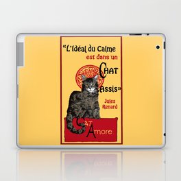 Cat - Le Chat noir - Citation - Quote - main coon - Paris - cabaret - Montmartre - caricature  Laptop & iPad Skin