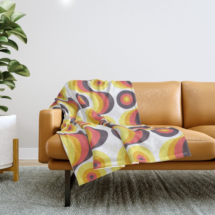 Retro 70s Pattern Throw Blanket