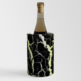 Cracked Space Lava - Lime Yellow/White Wine Chiller