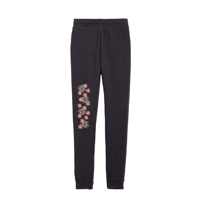 Playful abstract pink and yellow florals Kids Joggers