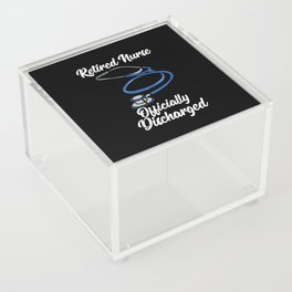 Retired Nurse Officially Discharged Acrylic Box