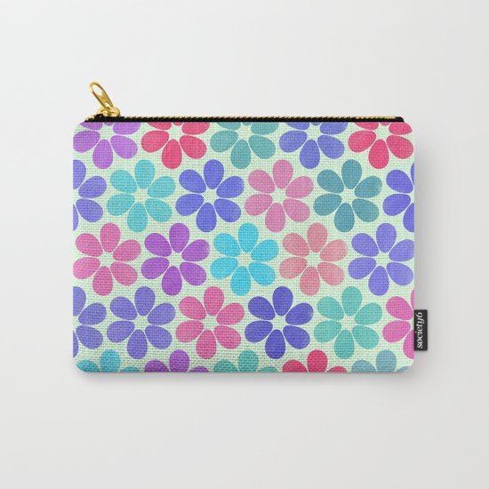 Colorful Floral Pattern Carry-All Pouch