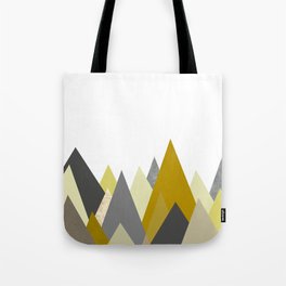 Mountains Mustard yellow Gray Neutral Geometric Tote Bag