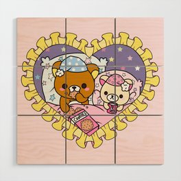 Relax Lazy Bears Wood Wall Art