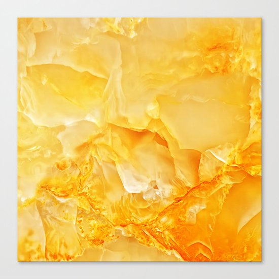 Yellow onyx marble Canvas Print