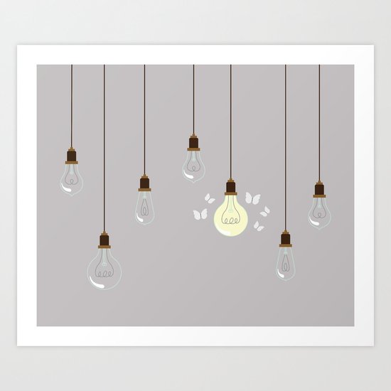 Light Bulbs Art Print