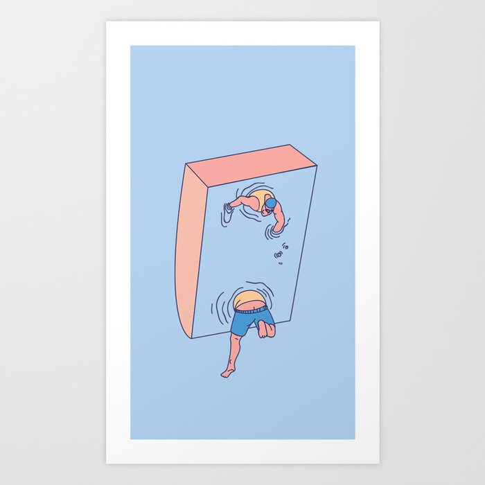 Wedge Swimmers Art Print