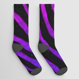 Ripped SpaceTime Stripes - Blue/Pink Socks