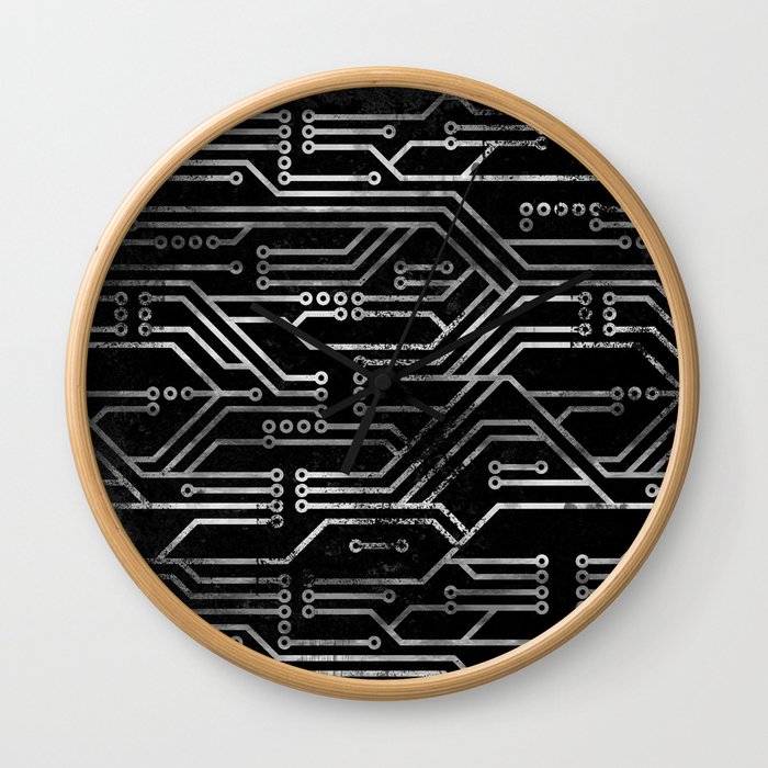 Circuit, tech electronics Wall Clock