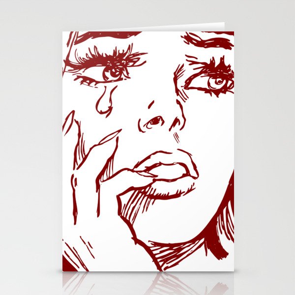 Cry Maroon Stationery Cards
