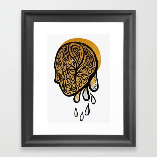 Drops fall Framed Art Print