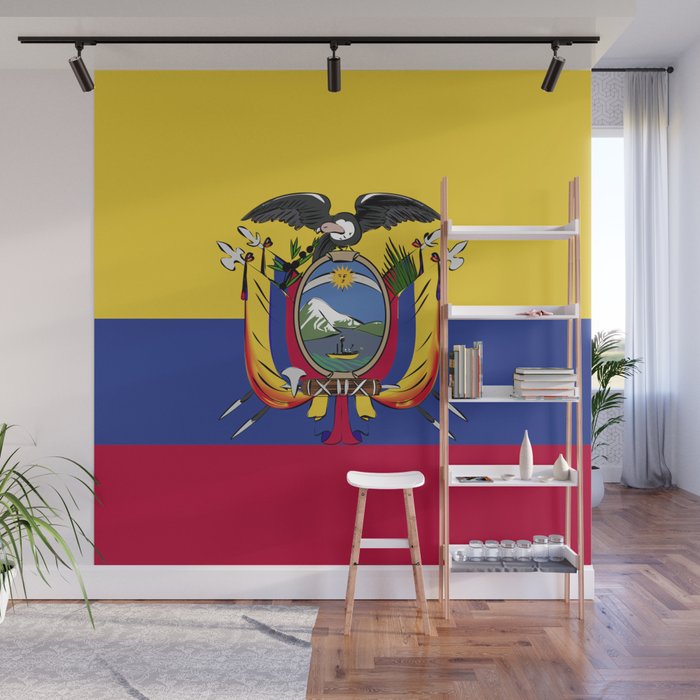 Ecuador flag emblem Wall Mural