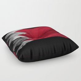 Bahrain flag brush stroke, national flag Floor Pillow
