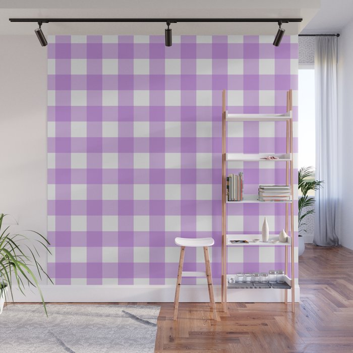 Classic Check - lilac Wall Mural