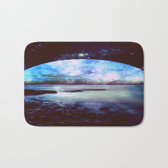 Mystic Lake Dark & Colorful Bath Mat