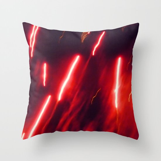 Crimson rockets Throw Pillow