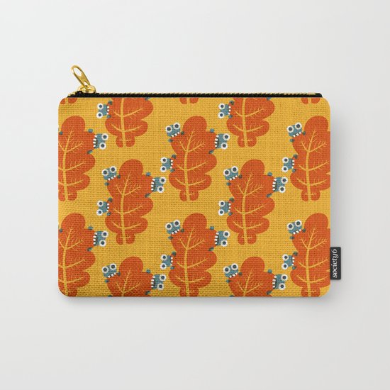 Cute Bugs Eat Autumn Leaf Carry-All Pouch
