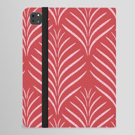 Palm Leaves Ogee Pattern Red and Pink iPad Folio Case