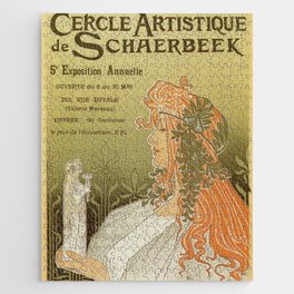 Art nouveau 1897 Artistic Club of Schaerbeek by Privat-Livemont Jigsaw Puzzle