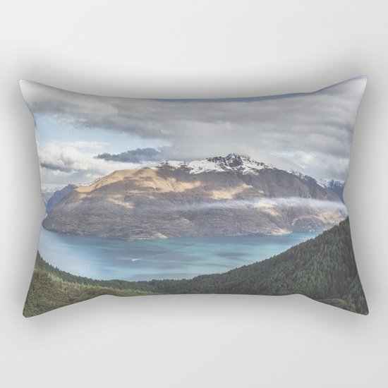 Mountains & Blue water Rectangular Pillow