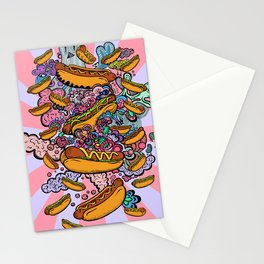 Hot dogs attack Stationery Cards