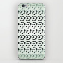Rows of Flowers, Mint Green iPhone Skin