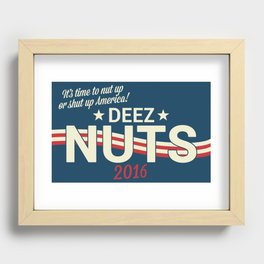 Deez Nuts Political Parody ad 3 Recessed Framed Print