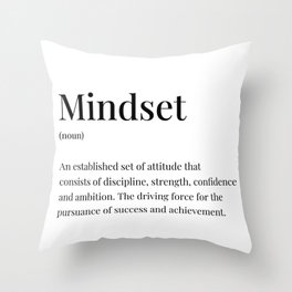 Mindset Definition  Throw Pillow