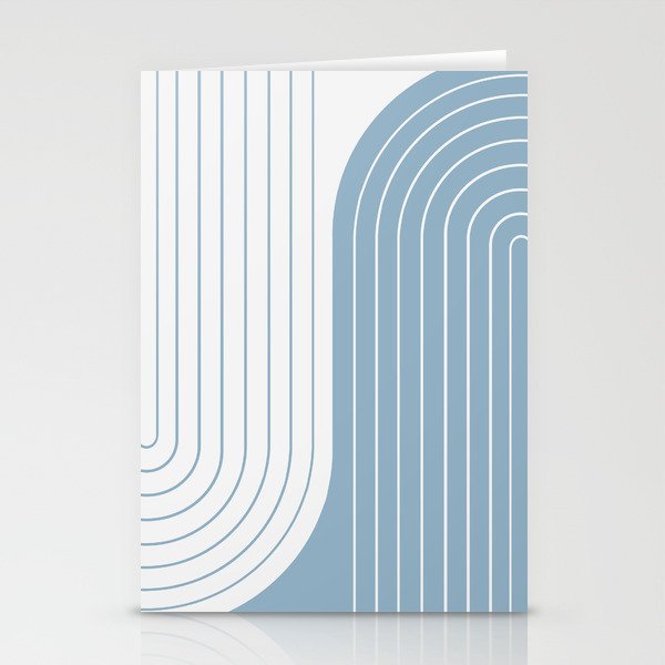 Two Tone Line Curvature LXXVIII Stationery Cards