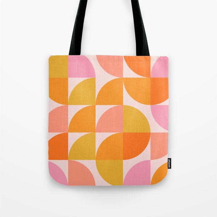 pink and orange tote bags