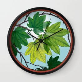 Leaves Wall Clock