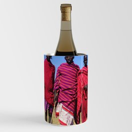 3 African Men from the Maasai Mara Wine Chiller