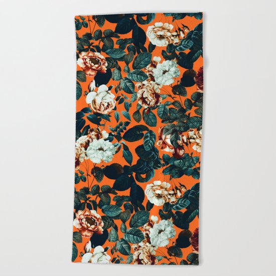 Vintage Garden VII Beach Towel