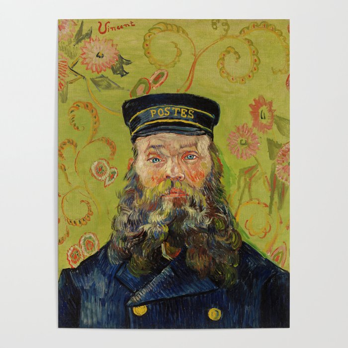 The Postman (Joseph Roulin) (1888) by Vincent Van Gogh Poster